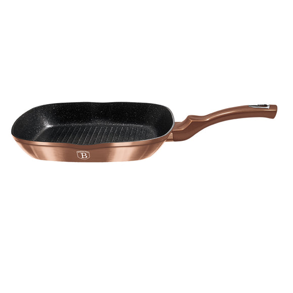 Berlinger Haus 28cm Marble Coating Grill Pan - Rose Gold Noir Edition