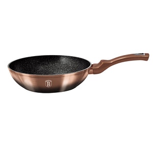 Berlinger Haus 28cm Marble Coating Wok - Rose Gold Noir Edition