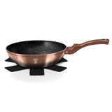 Berlinger Haus 28cm Marble Coating Wok - Rose Gold Noir Edition