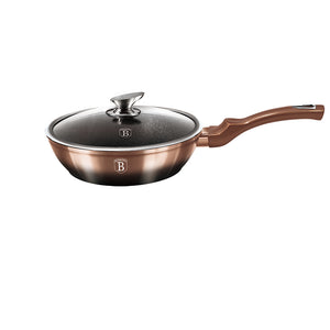 Berlinger Haus 24cm Marble Coating Deep Frypan - Rose Gold Noir