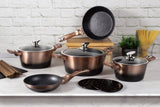 Berlinger Haus 10 Piece Marble Coating Cookware Set - Rose Gold Noir