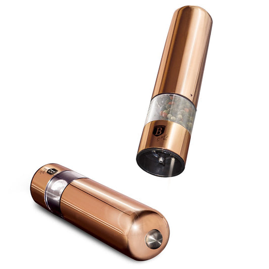Berlinger Haus 2-Piece Electric Pepper & Salt Mill Set - Rose Gold Edition