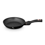 Berlinger Haus 24cm Marble Coating Fry Pan with Lid and Detachable Handle - Black Rose Line