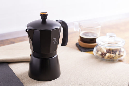 Berlinger Haus Italian Style Stovetop Espresso Coffee Maker 150ML - Black Rose Line