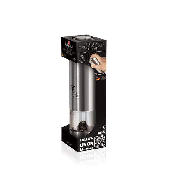 Berlinger Haus Electric Pepper Or Salt Mill - Carbon Metallic