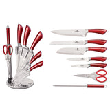 Berlinger Haus 7-Piece Stainless Steel Knife Set - Burgundy Metallic