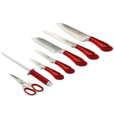 Berlinger Haus 7-Piece Stainless Steel Knife Set - Burgundy Metallic