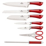 Berlinger Haus 7-Piece Stainless Steel Knife Set - Burgundy Metallic