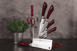 Berlinger Haus 7-Piece Stainless Steel Knife Set - Burgundy Metallic