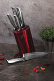 Berlinger Haus 6-Piece Stainless Steel Knife Set - Burgundy Metallic