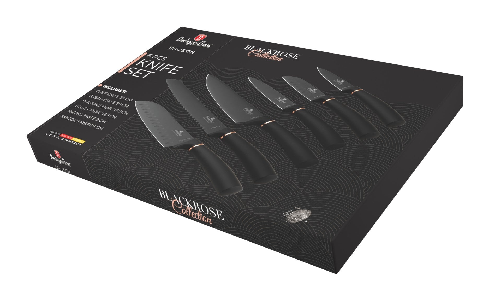Berlinger Haus 6-Piece Knife Set - Black Rose