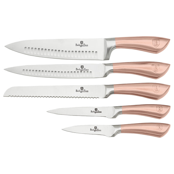 Berlinger Haus 6-Piece Stainless Steel Knife Set Rose Gold