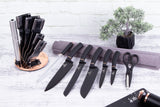 Berlinger Haus 8-Piece Knife Set with Acrylic Stand – Black Rose