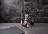 Berlinger Haus 8-Piece Knife Set with Acrylic Stand – Black Rose