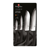 Berlinger Haus 4-Piece Stainless Steel Knife Set - Black