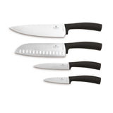 Berlinger Haus 4-Piece Stainless Steel Knife Set - Black