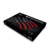 Berlinger Haus 6 Piece Knife Set with Magnetic Hanger - Burgundy Metallic