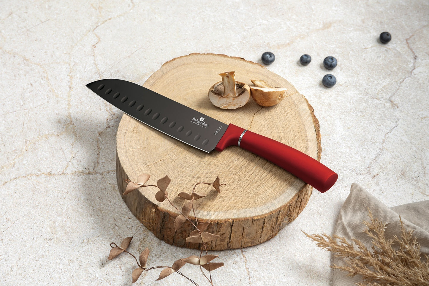 Berlinger Haus 6-Piece Stainless Steel Knife Set – Burgundy Metallic