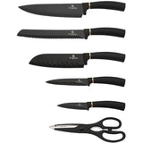 Berlinger Haus 13 Piece Knife Set with Stand and Kitchen Tools -Black Rose Collection