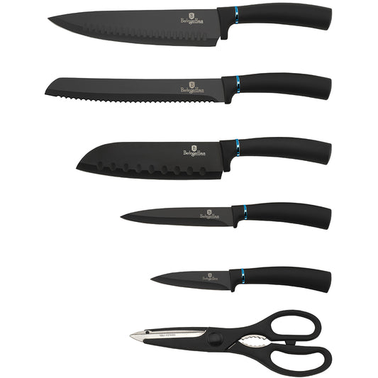 Berlinger Haus 13 Piece Knife Set with Stand and Kitchen Tools - i-Rose
