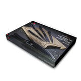 Berlinger Haus 6-Piece Knife Set with Bamboo Cutting Board – Black & Rose Gold Edition