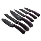 Berlinger Haus 6-Piece Titanium Coating Knife Set - Purple Eclipse