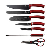 Berlinger Haus 8-Piece Stainless Steel Knife Set - Burgundy Metallic