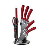 Berlinger Haus 8-Piece Stainless Steel Knife Set - Burgundy Metallic