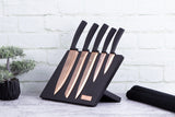 Berlinger Haus 6 Piece Knife Set with Magnetic Stand - Rose Gold