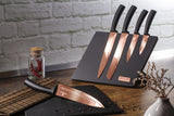 Berlinger Haus 6 Piece Knife Set with Magnetic Stand - Rose Gold