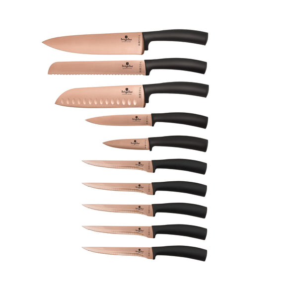 Berlinger Haus 11-Piece Knife Set – Rose Gold Metallic Line