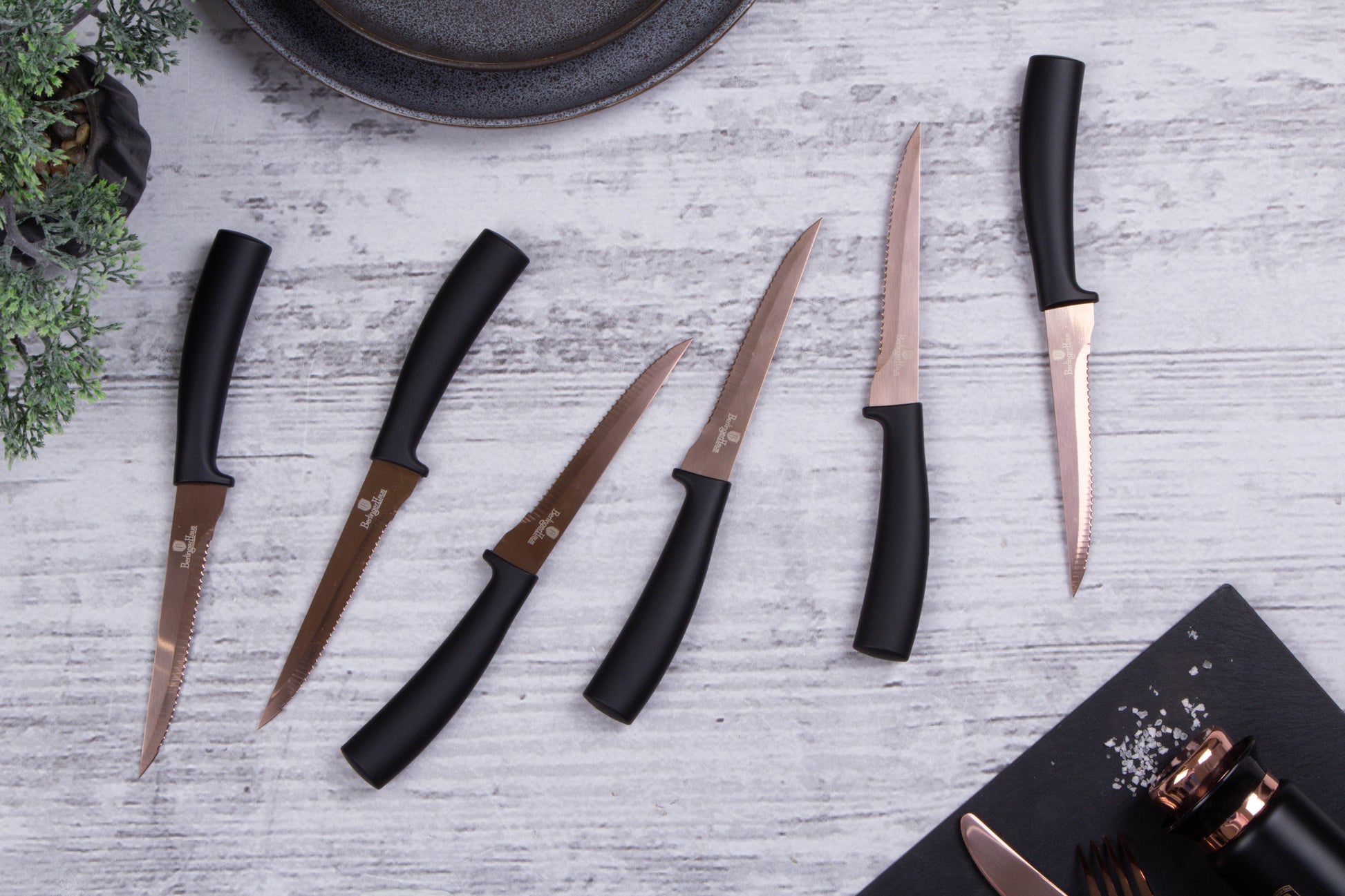 Berlinger Haus 6-Piece Knife Set – Rose Gold Metallic
