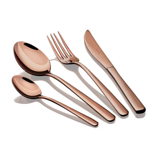 Berlinger Haus 16-Piece Mirror Finish Cutlery Set - Rose Gold Metallic