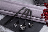 Berlinger Haus 24 Piece Stainless Steel Mirror Finish Cutlery Set - Black