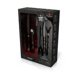 Berlinger Haus 24 Piece Stainless Steel Mirror Finish Cutlery Set - Black