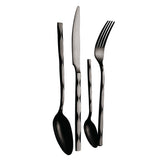 Berlinger Haus 24 Piece Stainless Steel Mirror Finish Cutlery Set - Black