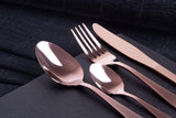 Berlinger Haus 24-Piece Mirror Finish Cutlery Set - Rose Gold Metallic