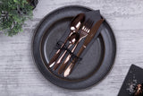 Berlinger Haus 24-Piece Mirror Finish Cutlery Set - Rose Gold Metallic