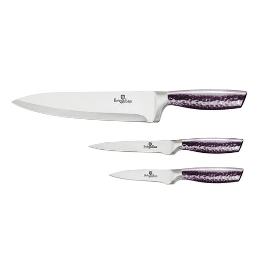 Berlinger Haus 3-Piece Stainless Steel Knife Set - Purple Eclipse