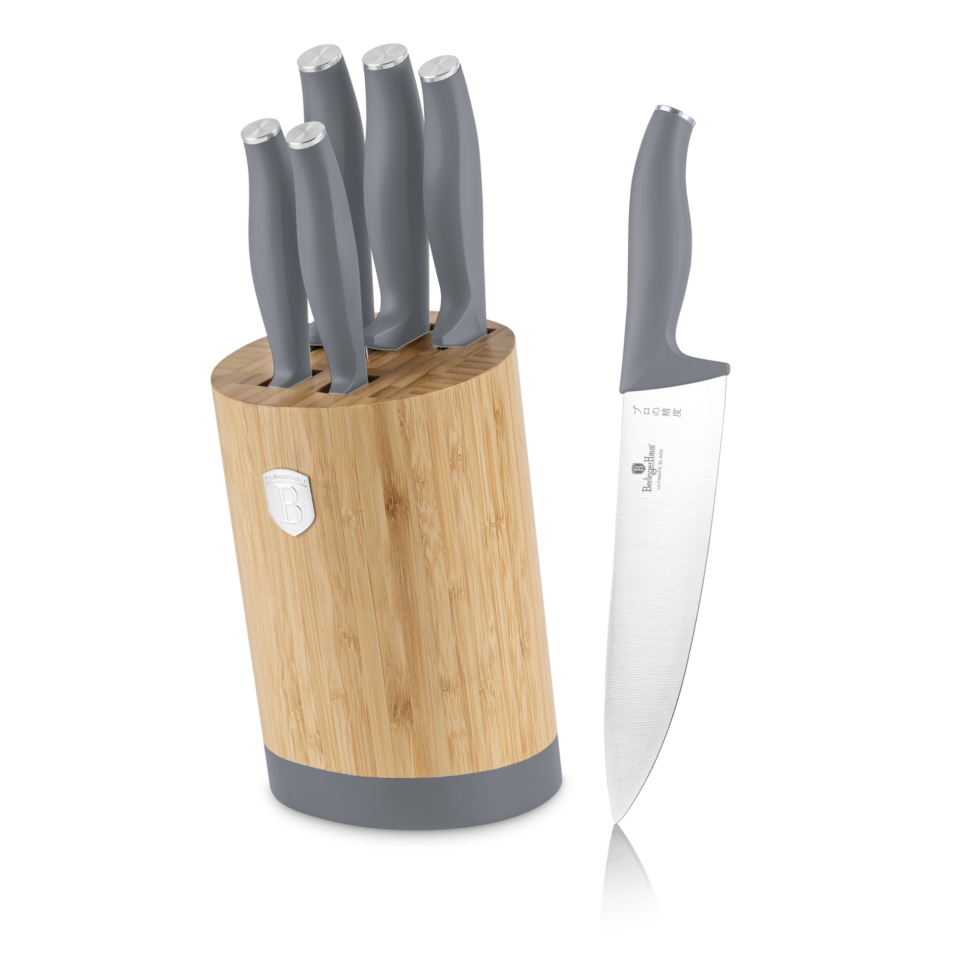 Berlinger Haus 6-Piece Knife Set with Bamboo Stand – Aspen