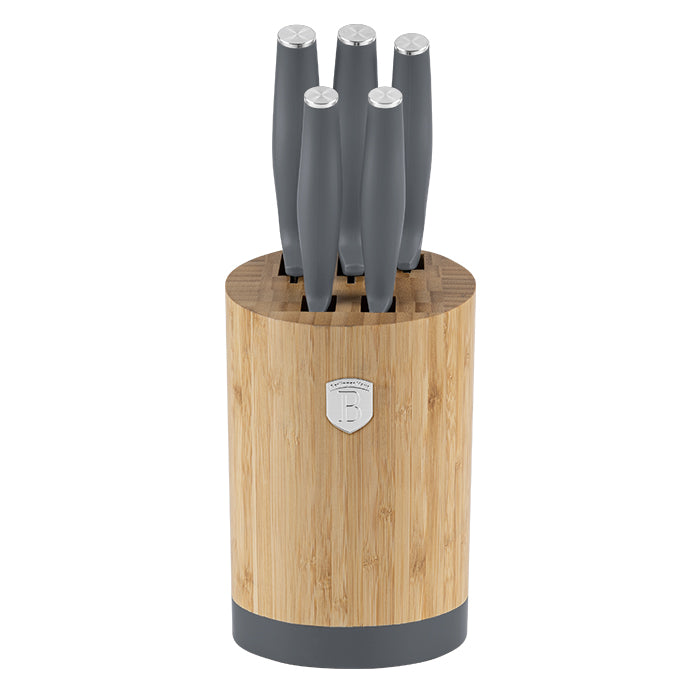 Berlinger Haus 6-Piece Knife Set with Bamboo Stand – Aspen