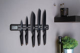 Berlinger Haus 6-Piece Knife Set with Magnetic Hanger - Black Rose