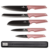 Berlinger Haus 6-Piece Knife Set with Magnetic Hanger - i-ROSE