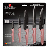 Berlinger Haus 6-Piece Knife Set with Magnetic Hanger - i-ROSE