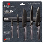 Berlinger Haus 6-Piece Non-Stick Knife Set with Magnetic Hanger Carbon Pro