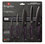 Berlinger Haus 6-Piece Knife Set with Magnetic Hanger - Purple