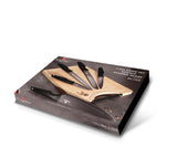 Berlinger Haus 6-Piece Knife Set with Bamboo Cutting Board - Black Silver