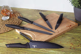 Berlinger Haus 6-Piece Knife Set with Bamboo Cutting Board - Black Silver