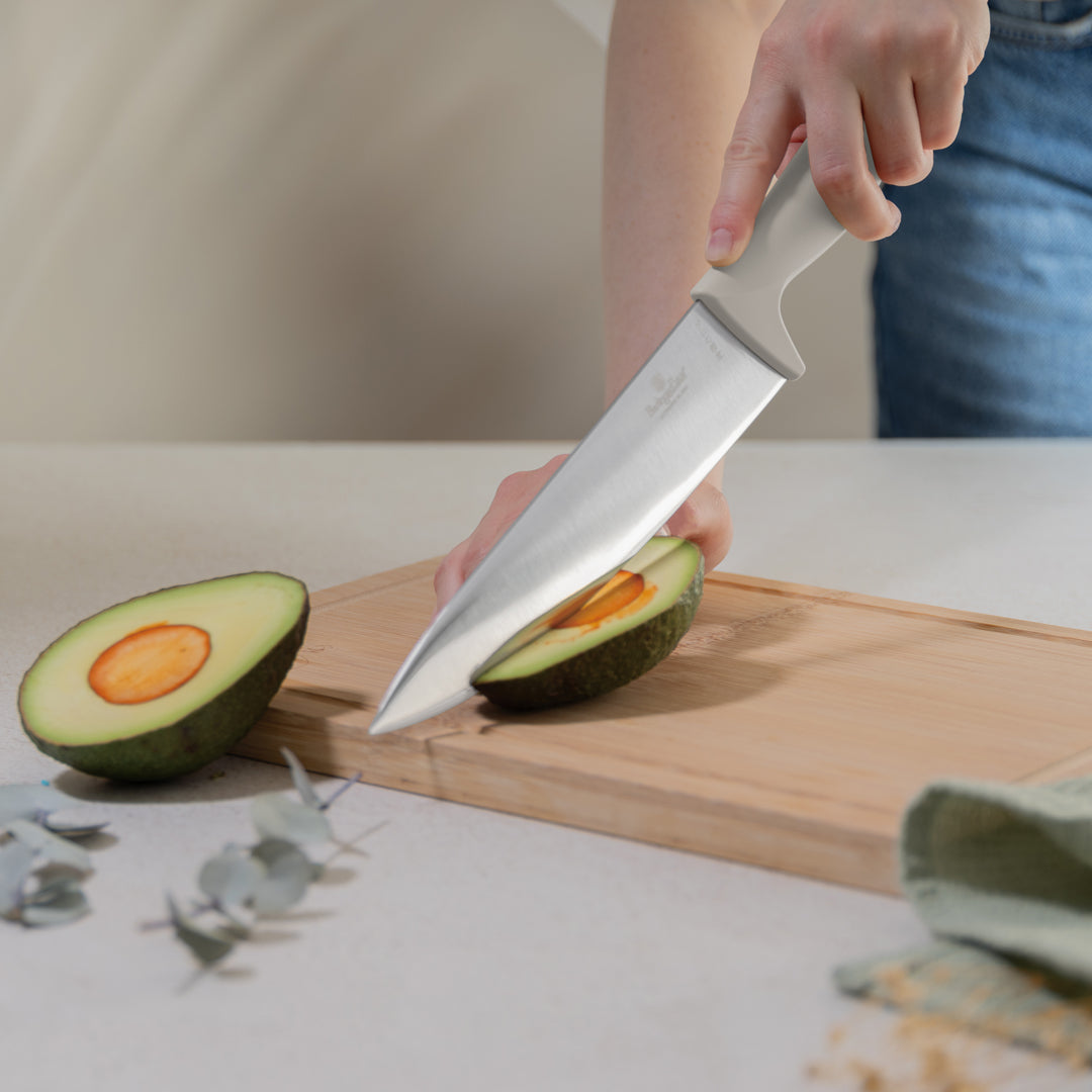 Berlinger Haus 6-Piece Stainless Steel Knife Set with Bamboo Stand – Sahara