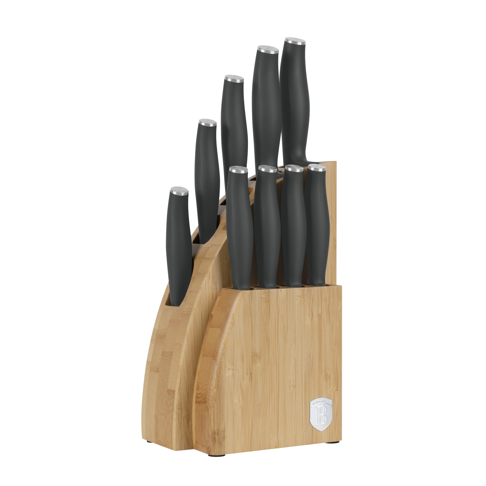 Berlinger Haus 10-Piece Knife Set with Bamboo Stand – Anthracite